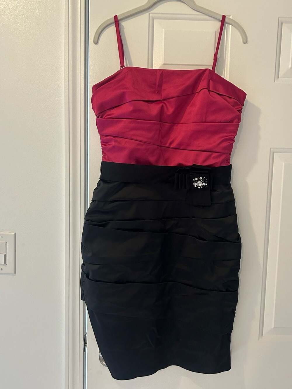 White House Black Market Dress Size 10 Pink Black Cocktail Dress
